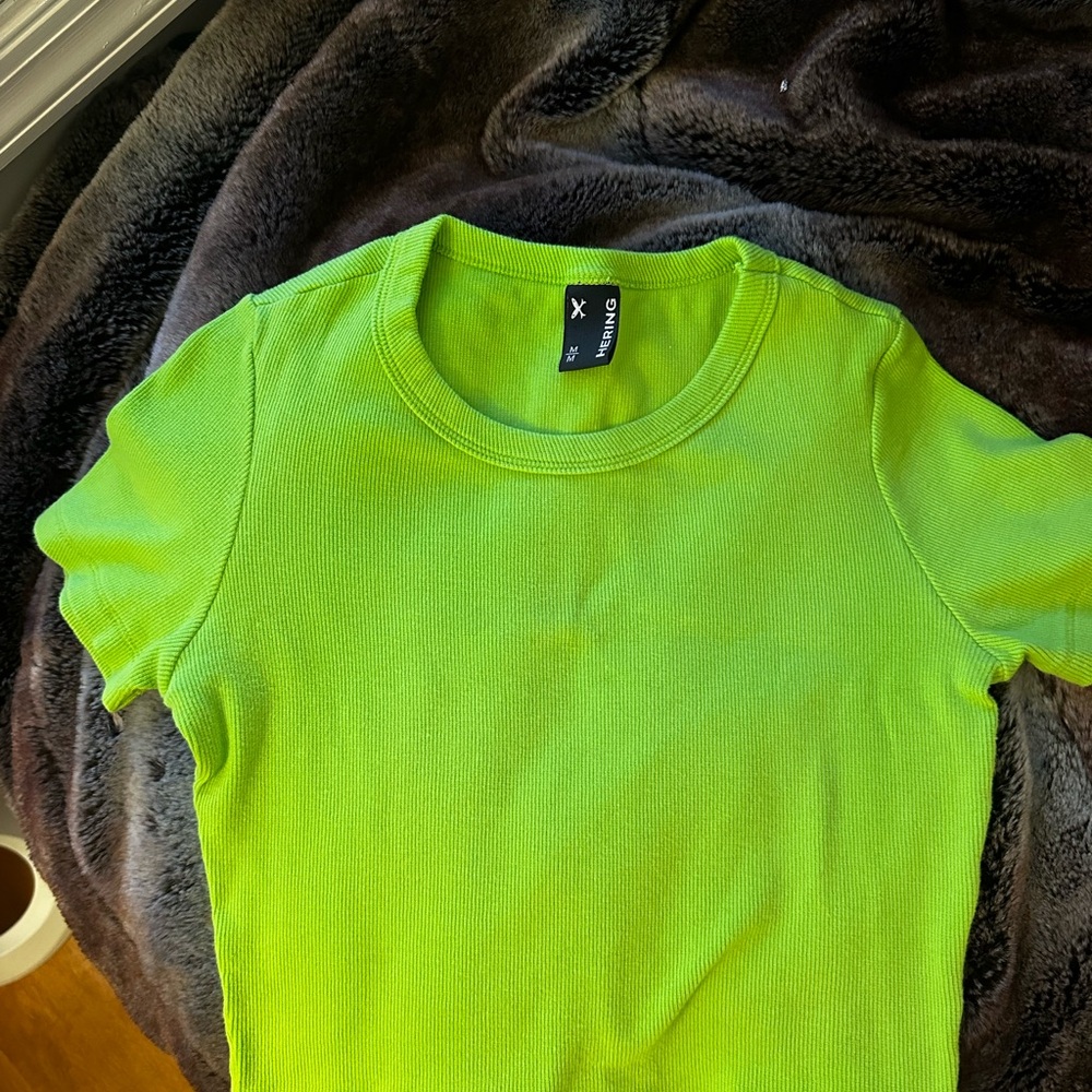 Vibrant Green Short Sleeve Top